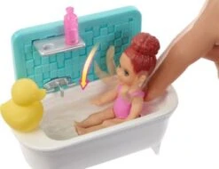 Barbie Skipper Babysitter Puppe (brünett), Spielset Mit Baby-Puppe & Badewanne -Otto 10420590 05