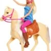 Barbie Pferd Mit Puppe (blond), Anziehpuppe, Modepuppe, Pferde Spielzeug -Otto 10444555 01