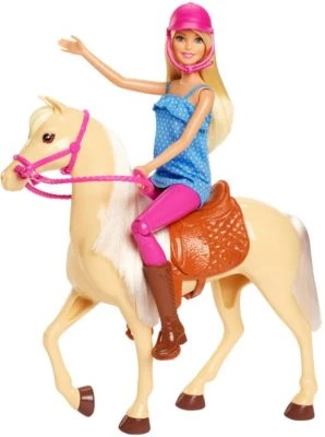 Barbie Pferd Mit Puppe (blond), Anziehpuppe, Modepuppe, Pferde Spielzeug 3 Barbie Pferd Mit Puppe (blond), Anziehpuppe, Modepuppe, Pferde Spielzeug