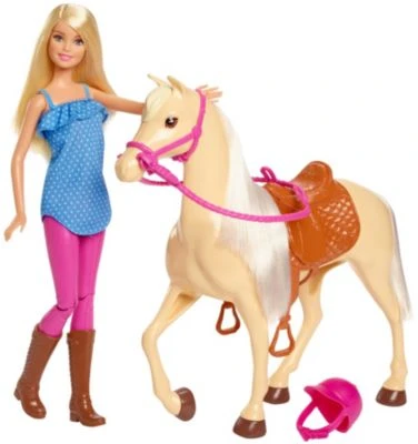 Barbie Pferd Mit Puppe (blond), Anziehpuppe, Modepuppe, Pferde Spielzeug 4 Barbie Pferd Mit Puppe (blond), Anziehpuppe, Modepuppe, Pferde Spielzeug – Bild 2