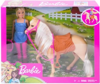Barbie Pferd Mit Puppe (blond), Anziehpuppe, Modepuppe, Pferde Spielzeug 7 Barbie Pferd Mit Puppe (blond), Anziehpuppe, Modepuppe, Pferde Spielzeug – Bild 5