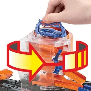 Hot Wheels Super-Spin-Parkhaus, Parkgarage Inkl. 1 Spielzeugauto, Autorennbahn 5 Hot Wheels Super-Spin-Parkhaus, Parkgarage Inkl. 1 Spielzeugauto, Autorennbahn – Bild 3