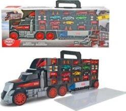 Großer Truck Tragekoffer Inkl. 8 Die-Cast Fahrzeugen & Helikopter
