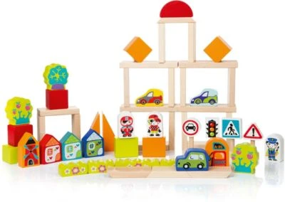 Holzblöcke Set Verkehr 5 Holzblöcke Set Verkehr – Bild 3