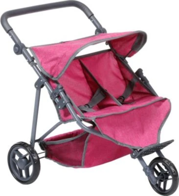 KNORRTOYS.COM Zwillingspuppenwagen Duo - Berry 4 KNORRTOYS.COM Zwillingspuppenwagen Duo - Berry – Bild 2