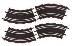 CARRERA GO!!! 61617 Kurve 2/45 - 4 Stück, Autorennbahn Zubehör