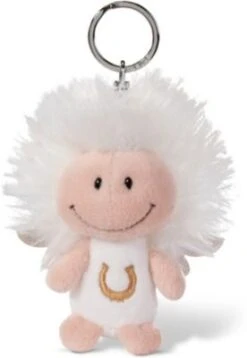 NICI Schutzengel Weiß 7cm Schlüsselanhänger Mit Symbol Hufeisen (46120)