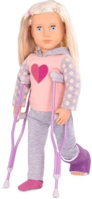 Our Generation Deluxe Puppe Martha 46cm Mit Gipsbein