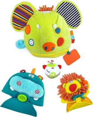 Plüschfiguren - 4 Safari Tiere 3 Plüschfiguren - 4 Safari Tiere