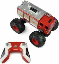 Amewi Monster Feuerwehr Truck 1:18, RTR Rot Mit LED Beleuchtung & Sound