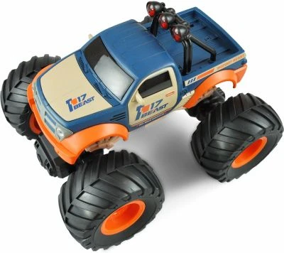 Amewi Big Buster Monstertruck 1:18, RTR, 2,4GHZ, Orange/blau 5 Amewi Big Buster Monstertruck 1:18, RTR, 2,4GHZ, Orange/blau – Bild 3