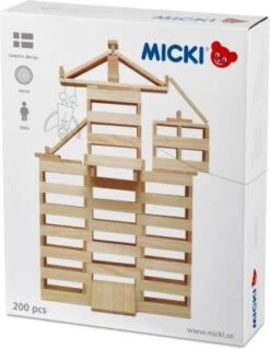 Micki Holzbausteine Natur, 200 Stück 12 Micki Holzbausteine Natur, 200 Stück -Otto 16873985 03