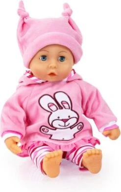 BAYER Kleider Für Puppen 33-38 Cm: 3-tlg. Set - Hose, Oberteil, Mütze, Rosa/rot/weiß -Otto 16933549 04