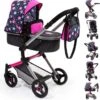 BAYER Kombi-Puppenwagen Vario, Schwarz/pink -Otto 16933597 01
