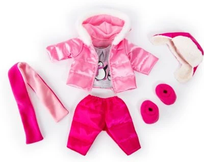 BAYER Kleider Für Puppen 42-46 Cm: 6-tlg. - Shirt, Hose, Jacke, Mütze, Schal + Passende Schuhe, Rosa/pink 4 BAYER Kleider Für Puppen 42-46 Cm: 6-tlg. - Shirt, Hose, Jacke, Mütze, Schal + Passende Schuhe, Rosa/pink – Bild 2