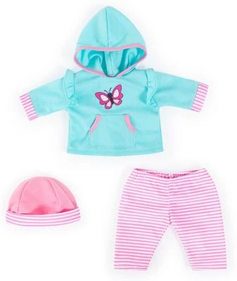 BAYER Kleider Für Puppen 40-46 Cm: 3-tlg. - Hose, Oberteil, Mütze, Türkis/rosa 4 BAYER Kleider Für Puppen 40-46 Cm: 3-tlg. - Hose, Oberteil, Mütze, Türkis/rosa – Bild 2