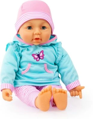 BAYER Kleider Für Puppen 40-46 Cm: 3-tlg. - Hose, Oberteil, Mütze, Türkis/rosa 5 BAYER Kleider Für Puppen 40-46 Cm: 3-tlg. - Hose, Oberteil, Mütze, Türkis/rosa – Bild 3