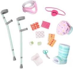 Our Generation Gips-, Verband- Und Krücken-Set Für Puppen