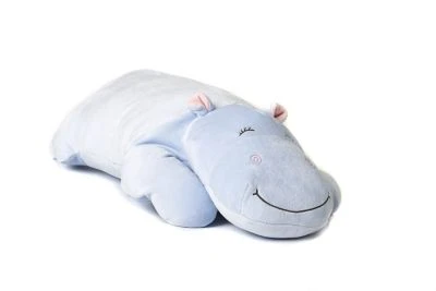 UNI-TOYS® Plüsch-Kissen Nilpferd Blau - Ultra-weich - 56 Cm (Länge) - Plüschtier Kuscheltiere 4 UNI-TOYS® Plüsch-Kissen Nilpferd Blau - Ultra-weich - 56 Cm (Länge) - Plüschtier Kuscheltiere – Bild 2
