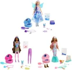 Barbie Color Reveal Puppe & Haustier Fantasy Fashion Überraschungsset