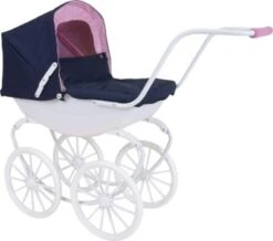 KNORRTOYS.COM Puppenwagen Classic Pram - Navy Blue/rose/princess -Otto 18848488 04