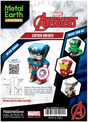 Metal Earth: Marvel Avengers Captain America Mini 6 Metal Earth: Marvel Avengers Captain America Mini – Bild 4