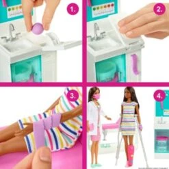 Barbie Krankenstation Set Mit Puppe (Brünett), Anziehpuppe Inkl. Zubehör -Otto 20410685 03