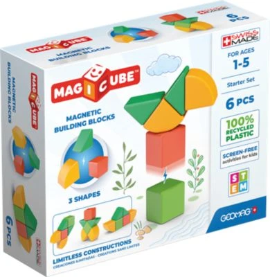 Geomag Magicube 3 Shapes Recycled Starter Set 6 Teile 3 Geomag Magicube 3 Shapes Recycled Starter Set 6 Teile