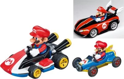 CARRERA Pull & Speed - Mario Kart "Mario" (Wii, MK8, Mach 8) Pull Back Auto Mit Rückziehmotor, 3er Pack 3 CARRERA Pull & Speed - Mario Kart "Mario" (Wii, MK8, Mach 8) Pull Back Auto Mit Rückziehmotor, 3er Pack