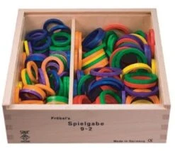 SINA®SPIELZEUG Holzspielzeug Fröbel Gabe 9-2 Ringe 46mm