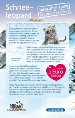 Heunec Bedrohte Tiere - Schneeleopard 27 Cm 4 Heunec Bedrohte Tiere - Schneeleopard 27 Cm – Bild 2