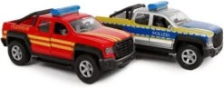 Kids Globe 2 'Deutsches Rescue Team' Die Cast Pull Back Licht Und Ton