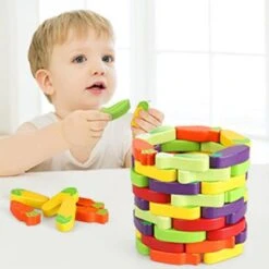 BeebeeRun® Holzbausteine Gemüseturm, 54 Teile -Otto 22039466 06