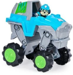 PAW Patrol Dino Rescue Deluxe Fahrzeug Von Rex, Inklusive Rex-Spielfigur Und Überraschungs-Dinosaurier, Spielzeug Geeignet Für Kinder Ab 3 Jahren