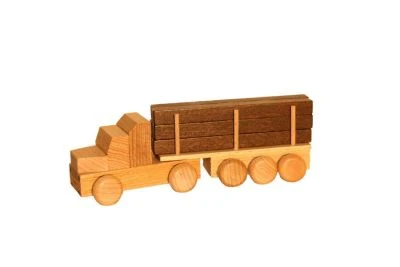 Holzspielzeug Sattelzug Mit Langholz Natur 3 Holzspielzeug Sattelzug Mit Langholz Natur