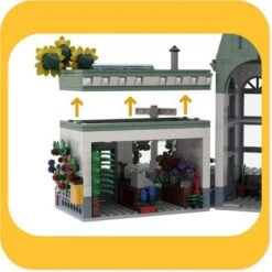 MyBrickZ Klemmbausteineset Großer Bahnhof Mit Niedlichem Blumenladen -Otto 24326057 05