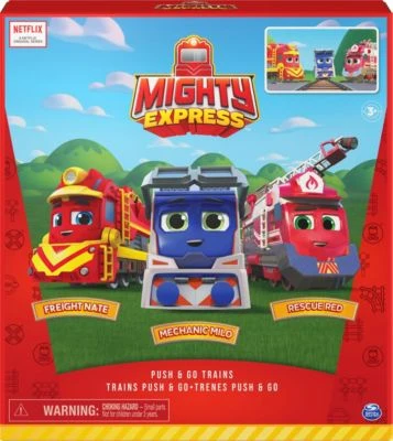 Mighty Express Push-and-Go Züge 3er Set 4 Mighty Express Push-and-Go Züge 3er Set – Bild 2