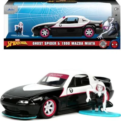 JADA Hollywood Rides Marvel Ghost Spider 1990 Miata 1:32 3 JADA Hollywood Rides Marvel Ghost Spider 1990 Miata 1:32