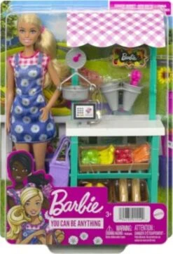 Barbie Spaß Auf Dem Bauernhof Bauernmarkt Spielset, Barbie-Puppe (blond), Marktstand, Kasse, Gemüse, Brot, Käse Und Blumen, Für Kinder Ab 3 Jahren 13 Barbie Spaß Auf Dem Bauernhof Bauernmarkt Spielset, Barbie-Puppe (blond), Marktstand, Kasse, Gemüse, Brot, Käse Und Blumen, Für Kinder Ab 3 Jahren -Otto 24798442 06