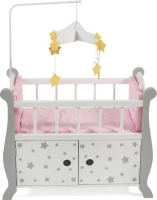 CHIC 2000 Puppenbett Mit Mobile, Stars Grau 6 CHIC 2000 Puppenbett Mit Mobile, Stars Grau – Bild 4