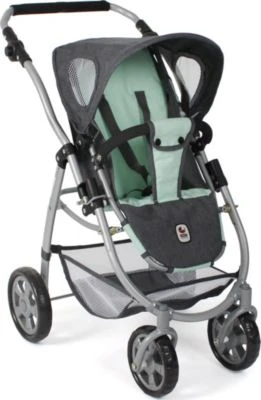 CHIC 2000 Kombi-Puppenwagen 3 In 1 Emotion All In, Melange Anthrazit-mint 4 CHIC 2000 Kombi-Puppenwagen 3 In 1 Emotion All In, Melange Anthrazit-mint – Bild 2