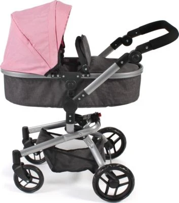 CHIC 2000 Kombi-Puppenwagen YOLO, Melange Rosa 4 CHIC 2000 Kombi-Puppenwagen YOLO, Melange Rosa – Bild 2