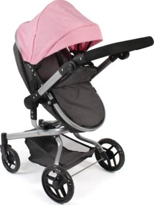 CHIC 2000 Kombi-Puppenwagen YOLO, Melange Rosa 7 CHIC 2000 Kombi-Puppenwagen YOLO, Melange Rosa – Bild 5