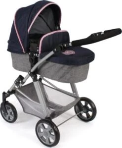CHIC 2000 Kombi-Puppenwagen NELE, Melange Grau-navy