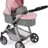 CHIC 2000 Kombi-Puppenwagen NELE, Melange Grau-rosa -Otto 24957741 01