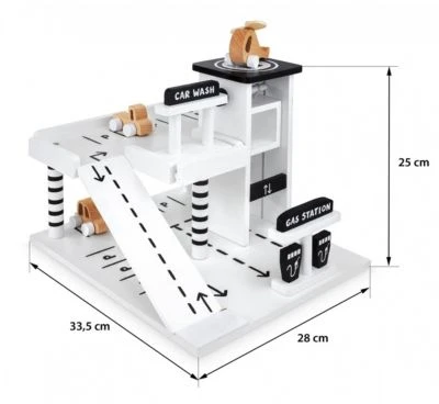 Mamabrum Holzgarage Mit Aufzug, Tankstellen, Waschanlage, Hubschrauber Und Spielautos 5 Mamabrum Holzgarage Mit Aufzug, Tankstellen, Waschanlage, Hubschrauber Und Spielautos – Bild 3