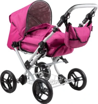 Zekiwa Kombipuppenwagen Zeki Premium, Dessin: Leinen Himbeerrot 3 Zekiwa Kombipuppenwagen Zeki Premium, Dessin: Leinen Himbeerrot