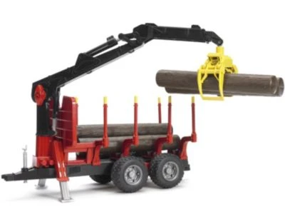 BRUDER 02252 Rückeanhänger M. Ladeklappe Und Holzgreifer 3 BRUDER 02252 Rückeanhänger M. Ladeklappe Und Holzgreifer