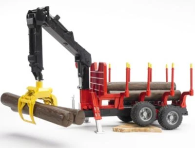 BRUDER 02252 Rückeanhänger M. Ladeklappe Und Holzgreifer 4 BRUDER 02252 Rückeanhänger M. Ladeklappe Und Holzgreifer – Bild 2