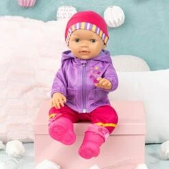 BAYER Puppenkleidung 38-42 Cm, Regenoutfit Rosa/lila -Otto 25569464 05
